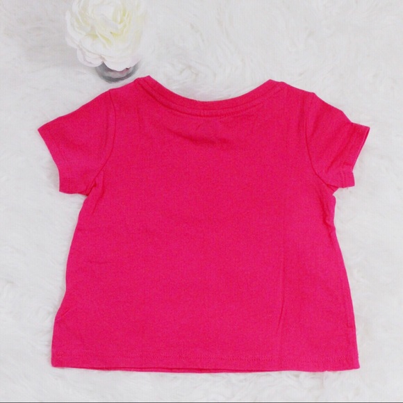 NWT Baby Gap Hot Pink Embellished Heart Logo Tee - Picture 3 of 3